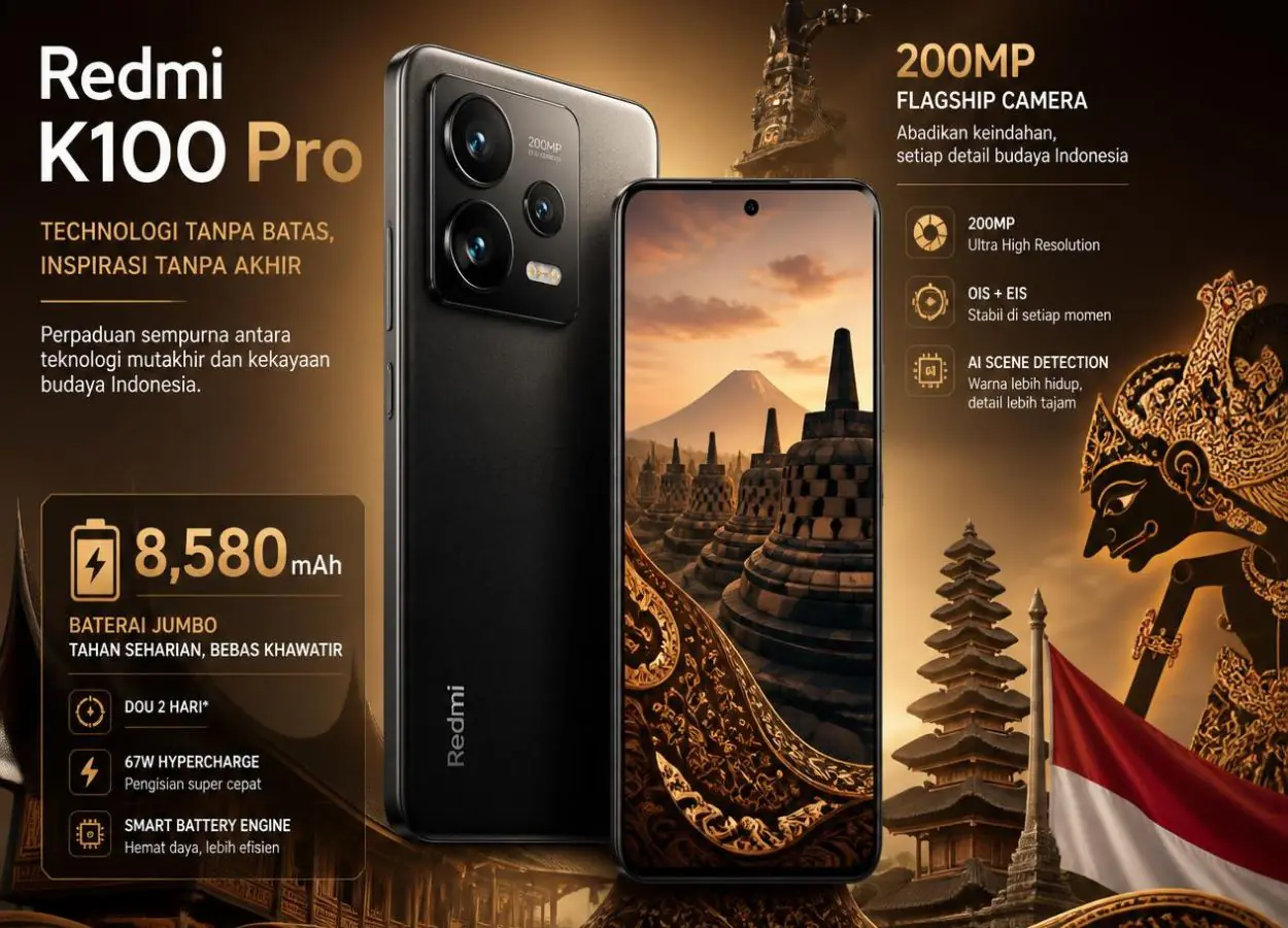 Redmi K100 Pro Bawa Baterai 8.580mAh dan Kamera 200MP - KabarTeknologi.com