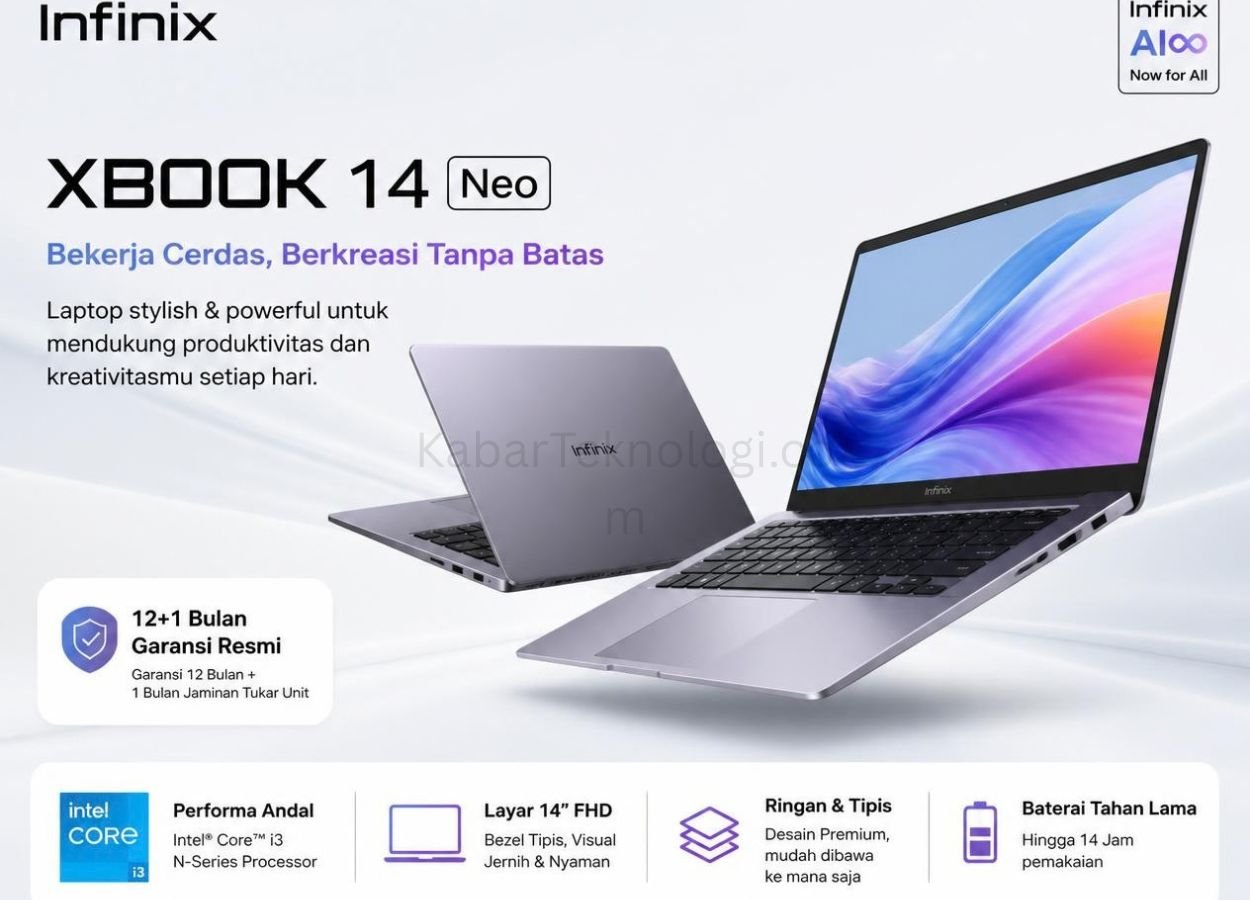 Infinix XBook 14 Neo Resmi Meluncur di Indonesia - KabarTeknologi.com